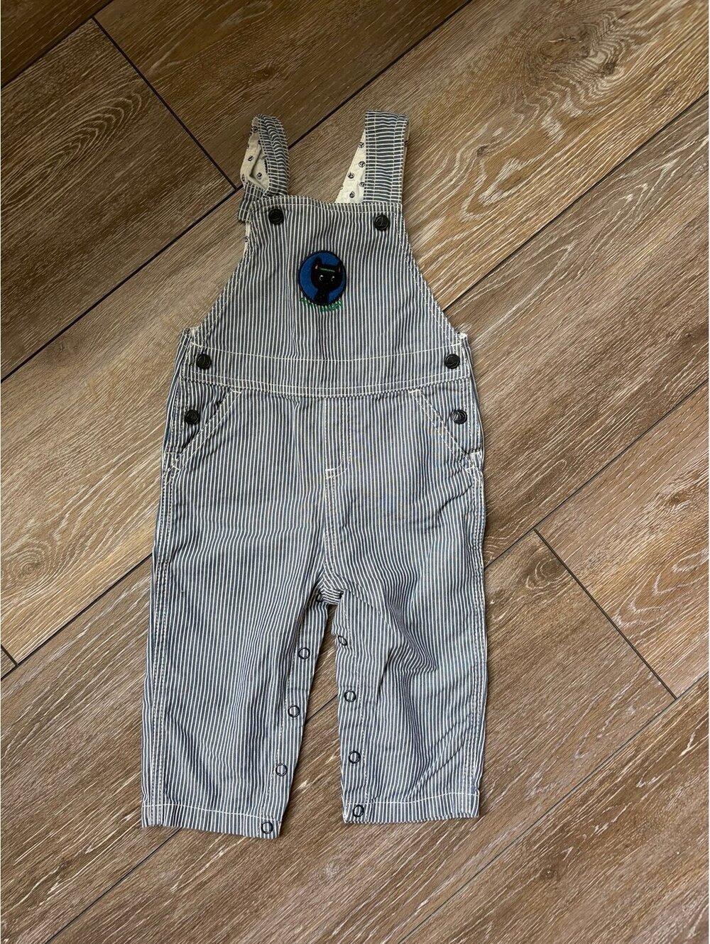 Linen Petit Bateau Baby dungarees